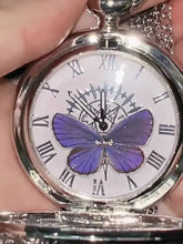 Butterfly & Rose Pocket Watch – Handcrafted Vintage Crystal Timepiece (Movable Hands)